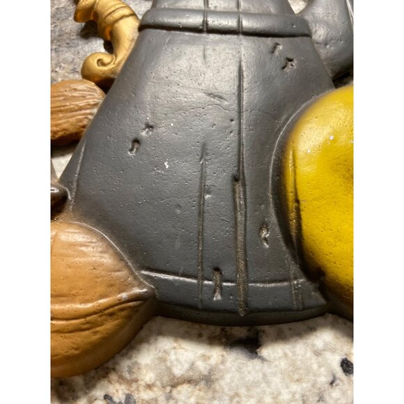 Vintage Midwest Cast Iron Wall Plaque Fruit Cheese Wine 1970s Americana Charm - Picture 8 of 8